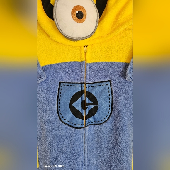 Despicable Me Minion One Piece Pajama/Costume - Unisex S - Picture 3 of 5
